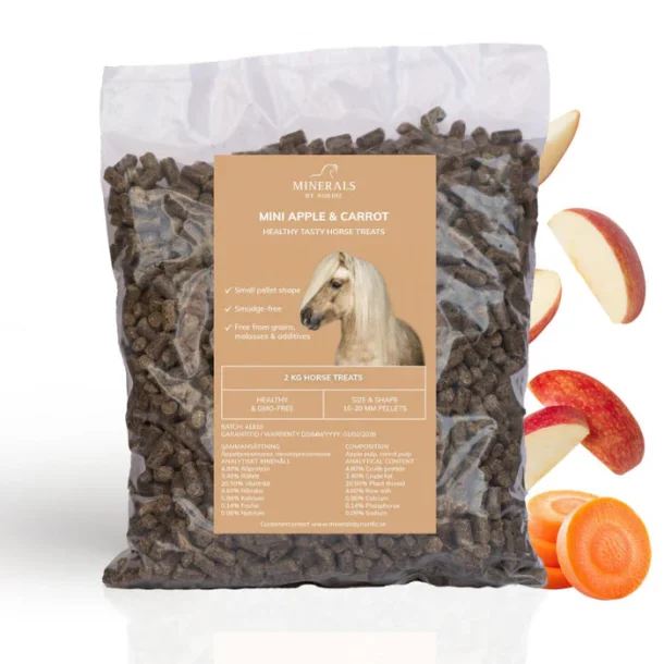 Hestegodbidder - Mini - ble og Gulerod - 2 kg refill