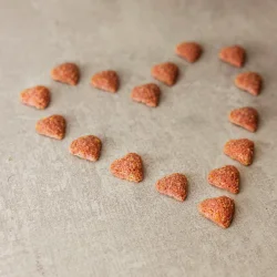 Hestegodbidder - Rdbede hjerter - 2 kg refill